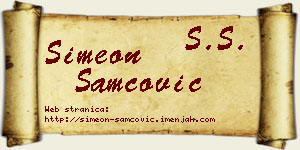 Simeon Samčović vizit kartica